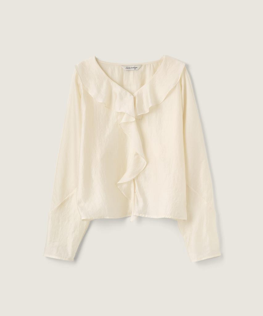 SIENNE Belle Frill Blouse (Cream)