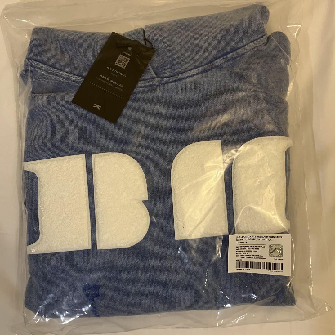 

[USED] BABYMONSTER Babymon Hoodie Sweatshirt Blue L Size