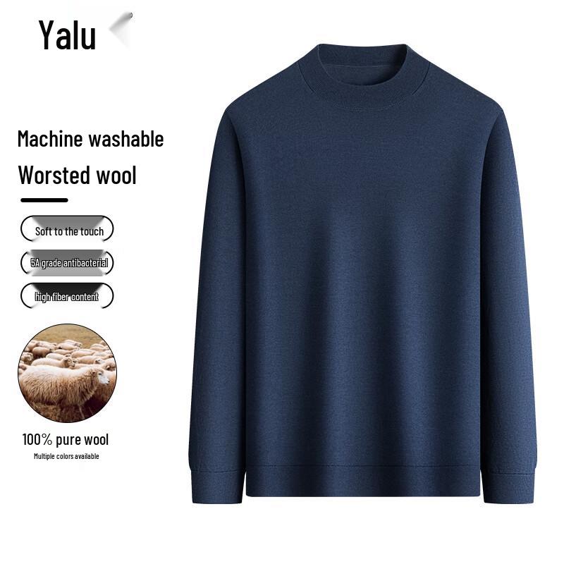 

Мужской свитер Yalu из 100% чистой шерсти с круглым вырезом L