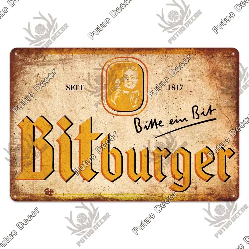 DORA Blechschild Putuo Dekor Biersorte Metallschild Vintage Blechschild Dekorative Plakette Wanddeko Bar Kneipe Man Cave Wohnzimmer Dekoration