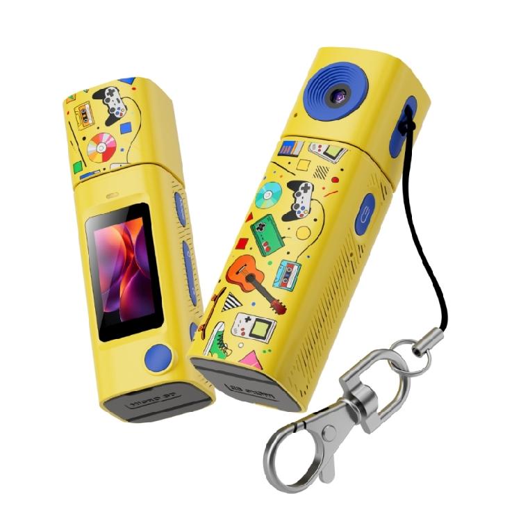 Modischer Daumenkamera-Schlüsselanhänger mit Typ-C-Ladefunktion & Tonaufnahme-Funktionen Kleine Schlüsselringe Kamera-LCD-Bildschirm