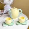 INS Wind Tulpen Teekannenset Kamelien Teetasse Nachmittagstee-Set Keramik Kaffeetasse Untertasse Kanne