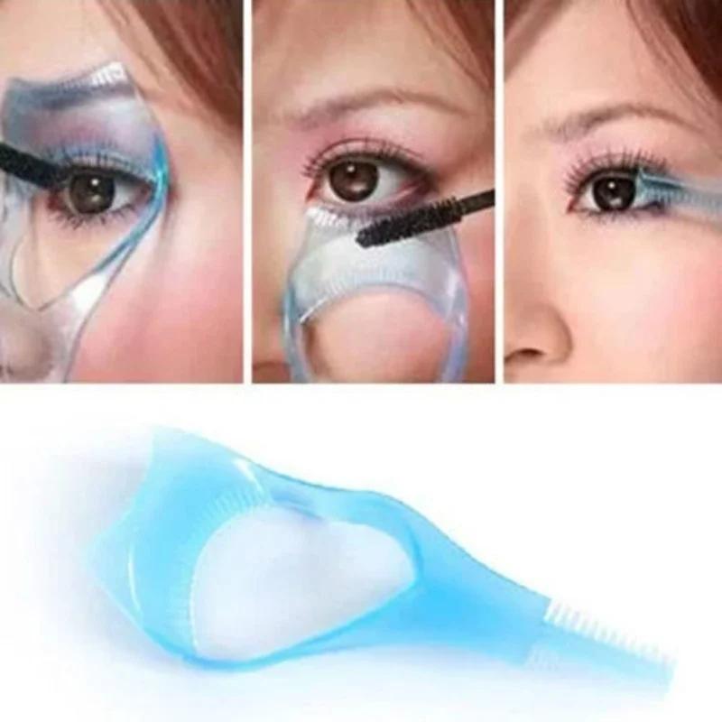 5PCS Practical Makeup Eye 3 in 1 Mascara Eyelash Applicator Guide Card Comb