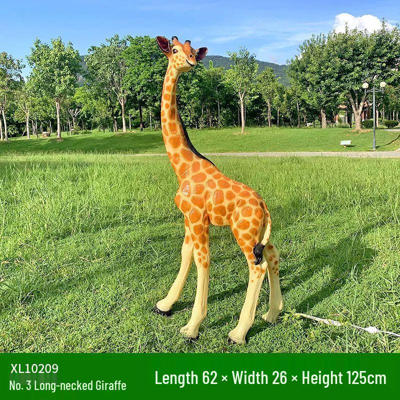 Outdoor Fiberglass Giraffe Sculptures