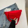 Canvas Mobile Phone Fanny Pack, Men'S And Women'S Breast Bag, Simple Student Small Backpack, Women'S Casual And Light Sports Messenger Bag, Men'S