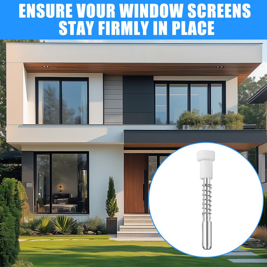 Pack of 10 Aluminum Window Screen Plunger Locks Rustproof Easy Installation Screen Fasteners Set for Home Office Garage