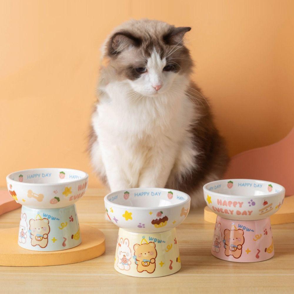 Niedliche Katzennapf Keramik Hundenapf Fressnapf Haustierbedarf Haustier Hochfußnapf Kätzchen Welpe