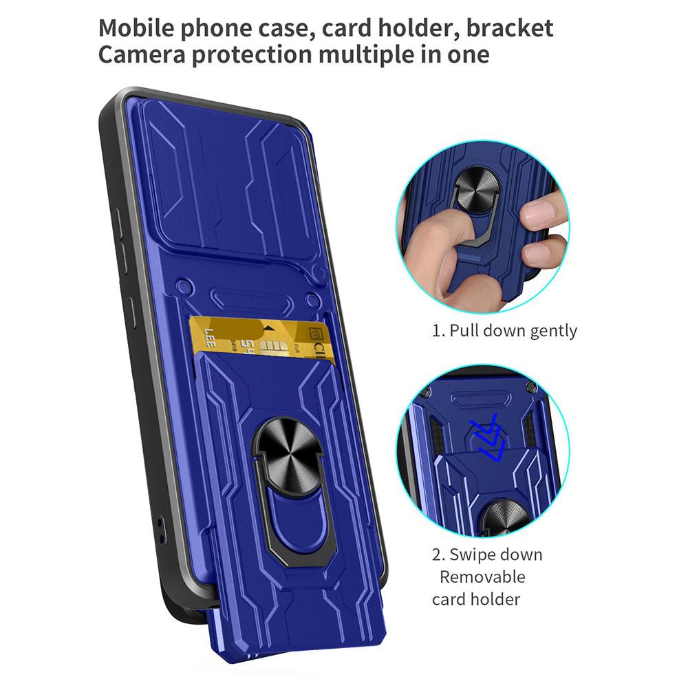 Phone Case For Infinix Note 40 Pro+/Note 40 Pro 5G/4G PC+TPU Kickstand Back Cover with Camera Slider