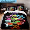 3PCS Happy smiling Cartoon Characters 3pcs Bedding,Including 3PCS Duvet Cover And 2pcs Pillowcases Perfect for Christmas,Ideal for Bedroom, Dormitory