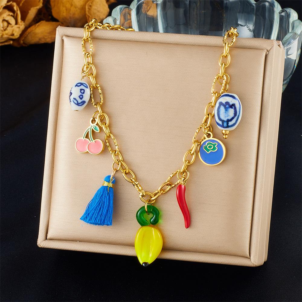 Fashion Vacation Premium Multi Element Ocean Creature Pendant Shell Starfish Sun Necklace