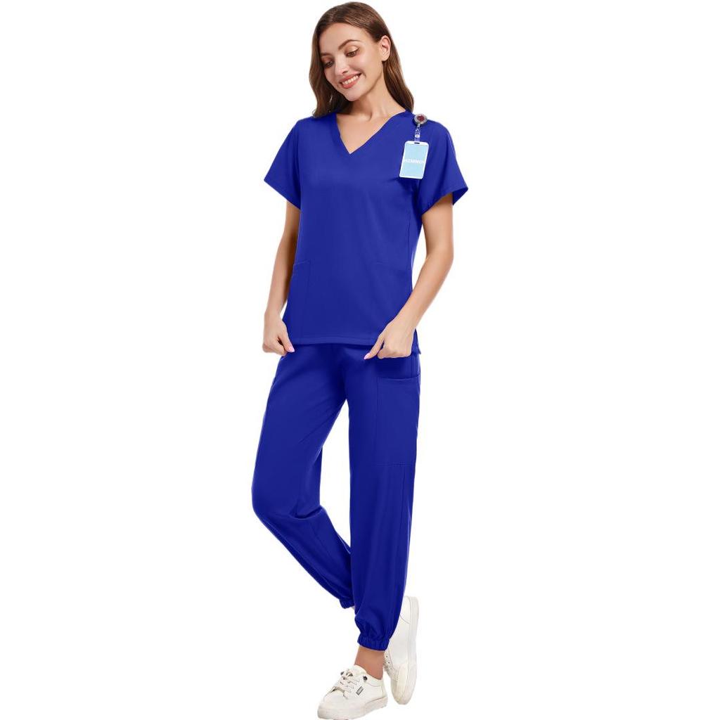 Women's V-Neck Short Sleeve Handwashing Suit for Medical Professionals