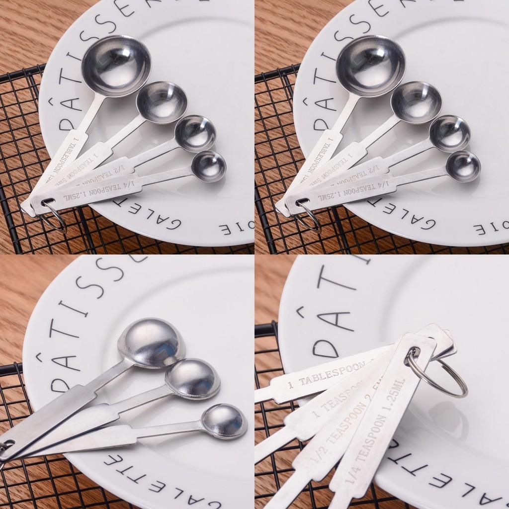 Steel Stylish Stainless Measuring Spoons Set For Baking Cooking And Easy Ingredient Measurement