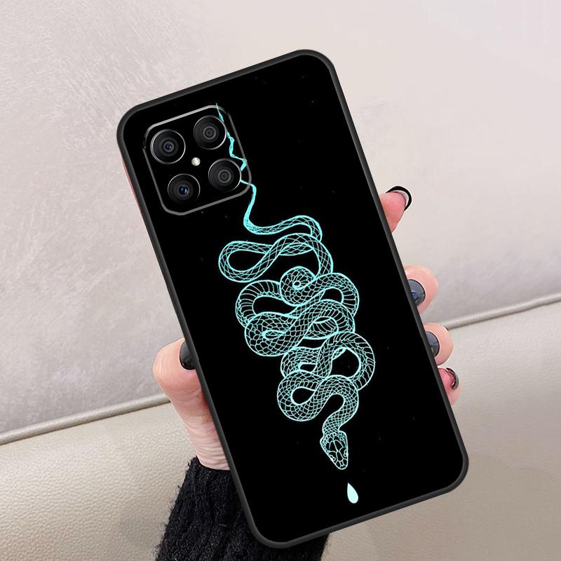Snake Illustration Art For Honor Magic 7 Lite 5 6 8 Pro Case For Honor Win RT X9d X9b X9a X9c X8c X8b 200 400 70 90