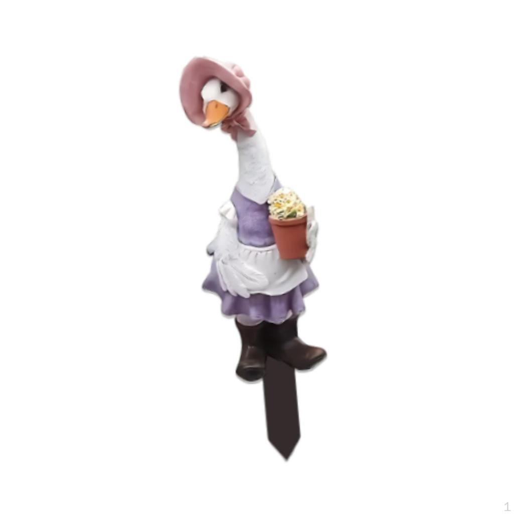 2D Acrylic Duck Garden Ornament, Lawn Stake, Bonsai Sign