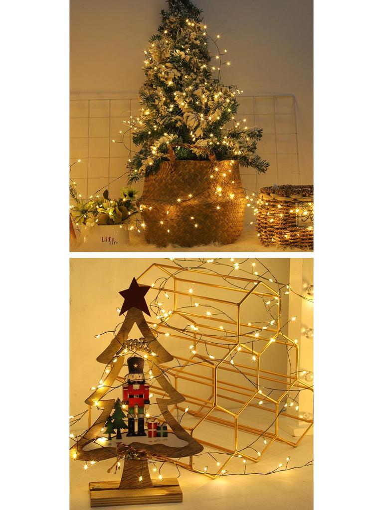 Remote Control Super Bright Copper Wire Firecracker String Lights for Christmas Decorations