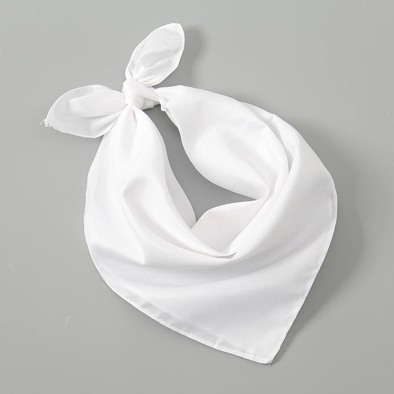 Fashion Square Scarf Bandana Solid Color Muslim Hijab Multicolour Head Band Soft Kerchief Small Size Hijabs Foulard Turban