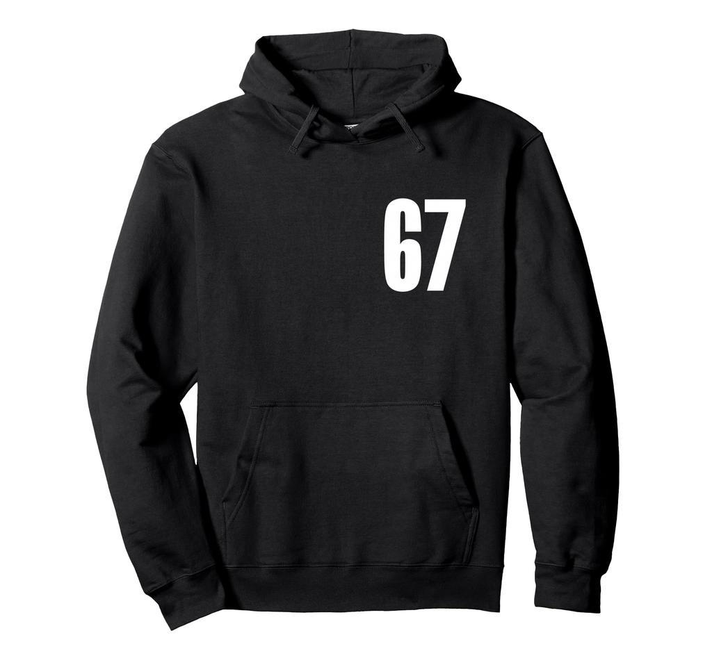 Number Sixty Seven #67 Sports Team Uniform Birthday 67 Hoodie