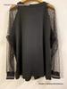 European & American Rhinestone Mesh Sleeve Highlight T-shirt