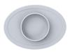 ezpz Fast Food Baby Baby Silicone Mat (Easy Peezy) Set, Food, Non-Slip Tableware, Dishes, (Light Gray)