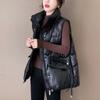 Thickened Down Cotton Vest for Women In Autumn and Winter New Fashion Trend Foreign Style Vest Bright Surface Wash Free Vest Cotton Jacket