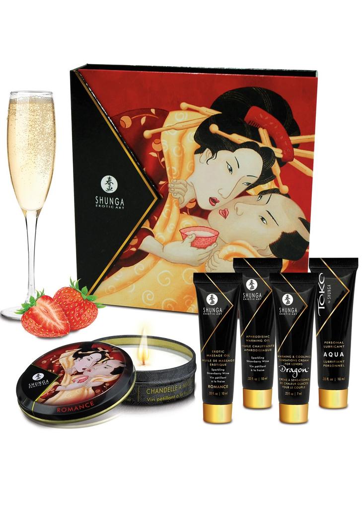 Geisha Sparkling Wine Gift Set with Strawberry Cc818002