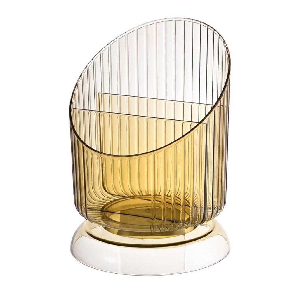 

Desk Organization Transparent Makeup Brush Holder White Plastic Pen Storage Holder Yellow Green Round Brush Holder Office жёлтый