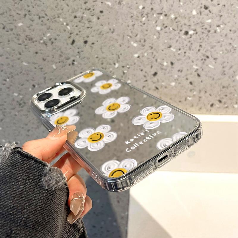 Pouzdra na mobilní telefon pro iPhone 11 13 XR 15 Pro Max 12 14 Pro Max Case iPhone 16 XS Max Mirror Ochranné pouzdro Mirror Exquisite Cartoon Waterproof