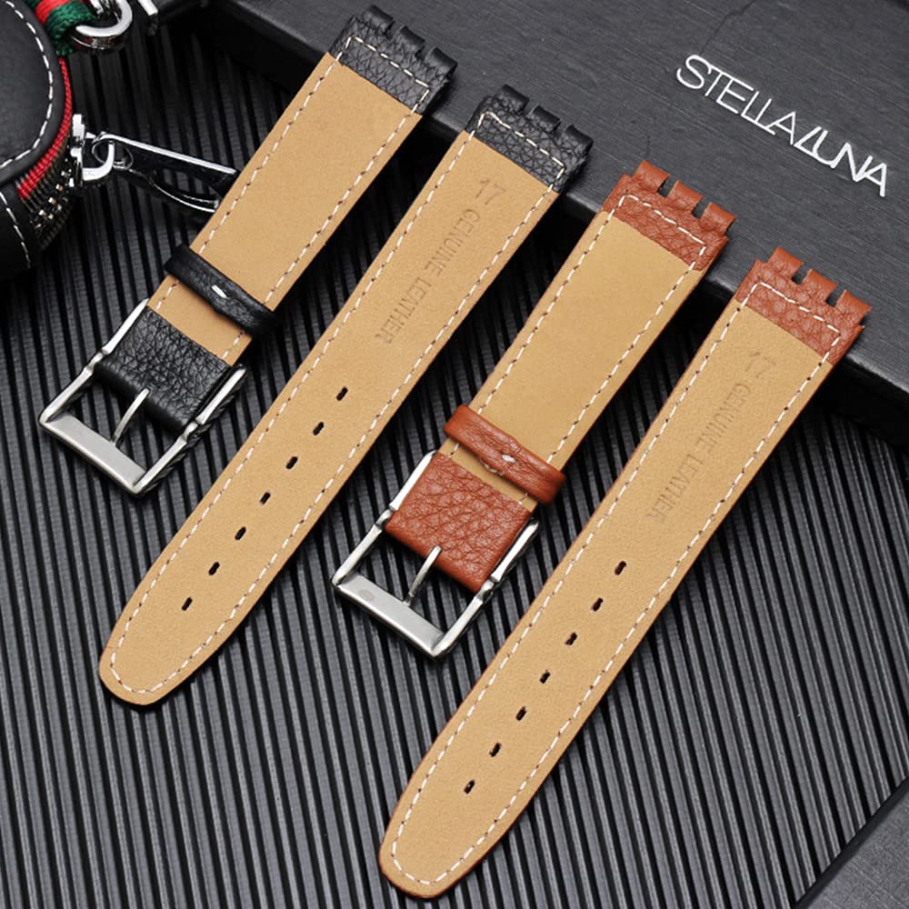 Chocoman Swatch Replacement Watch Band 3 Spring Spring Bar and 17mm/19mm [Includes Bars, Remover, Box]