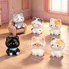10Pcs Cute Mini Cat Figurines Resin Craft Hand Painted Tiny Kitten Models For Fairy Garden Diy Micro Landscape Decor Accessorie