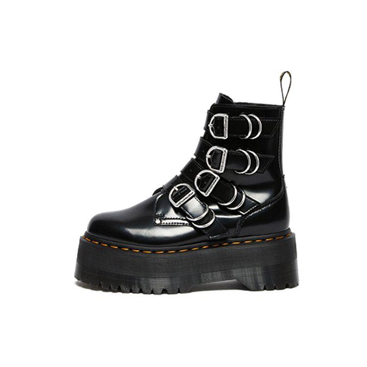 Dr. Martens Leather Comfortable Versatile Mid-Calf Boots Women Boots Black 26524001