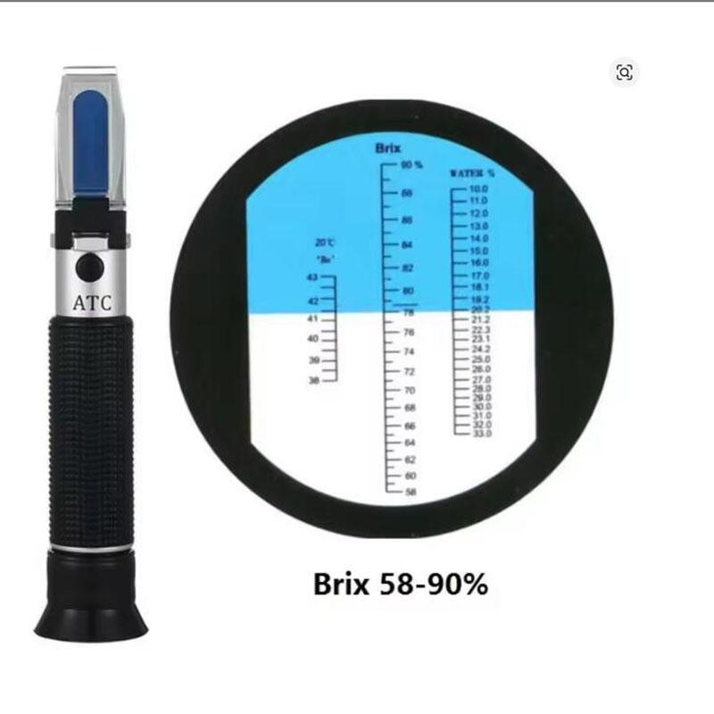 

Медовый рефрактометр-тестер 58-90% Брикс Боме Тестер воды RHB90 в коробке Honey Tester