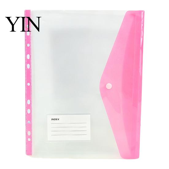11 Hole Binder Pockets for A4 Binders, Plastic Expanding File Folders with Snap Closure & Transparent Label Slot, Durable Document Organizer Project