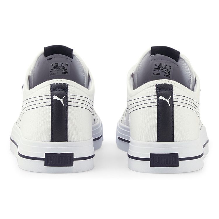 Puma Ever Fs Cv Canvas Breathable Durable Non-Slip Low-Top Skate Shoes Unisex Skate Shoes White Black 383865-04