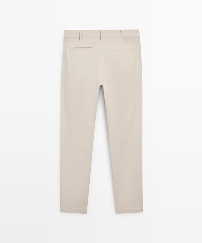 Masimodutti Cotton Blend Slim Fit Pants