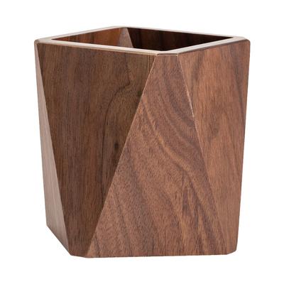 1PC Solid Wood Pen Holder Storage Stationery Container Wooden Business Gift