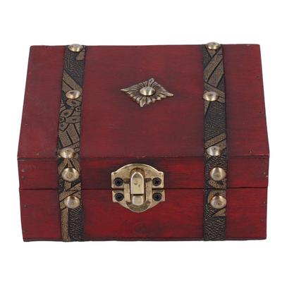 Wooden Treasure Chest Retro Chinese Style Durable Cedarwood Wide Application    Vintage Jewelry Box