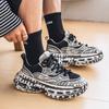 Shoes summer new youth thick-soled heightening sports casual shoes outdoor breathable mesh dad shoes