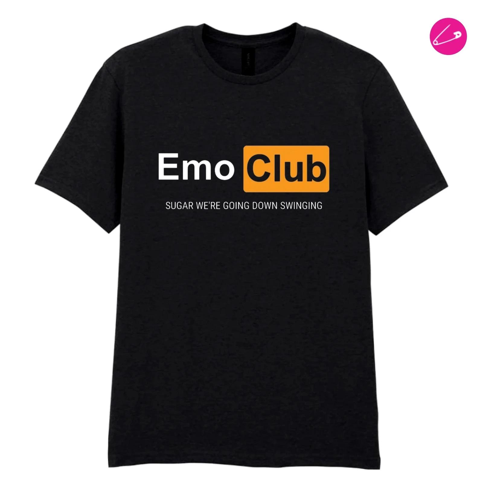 Emo Club Gothic Alternative Occult Emo Punk Rock Funny Skater T-Shirt 4XL