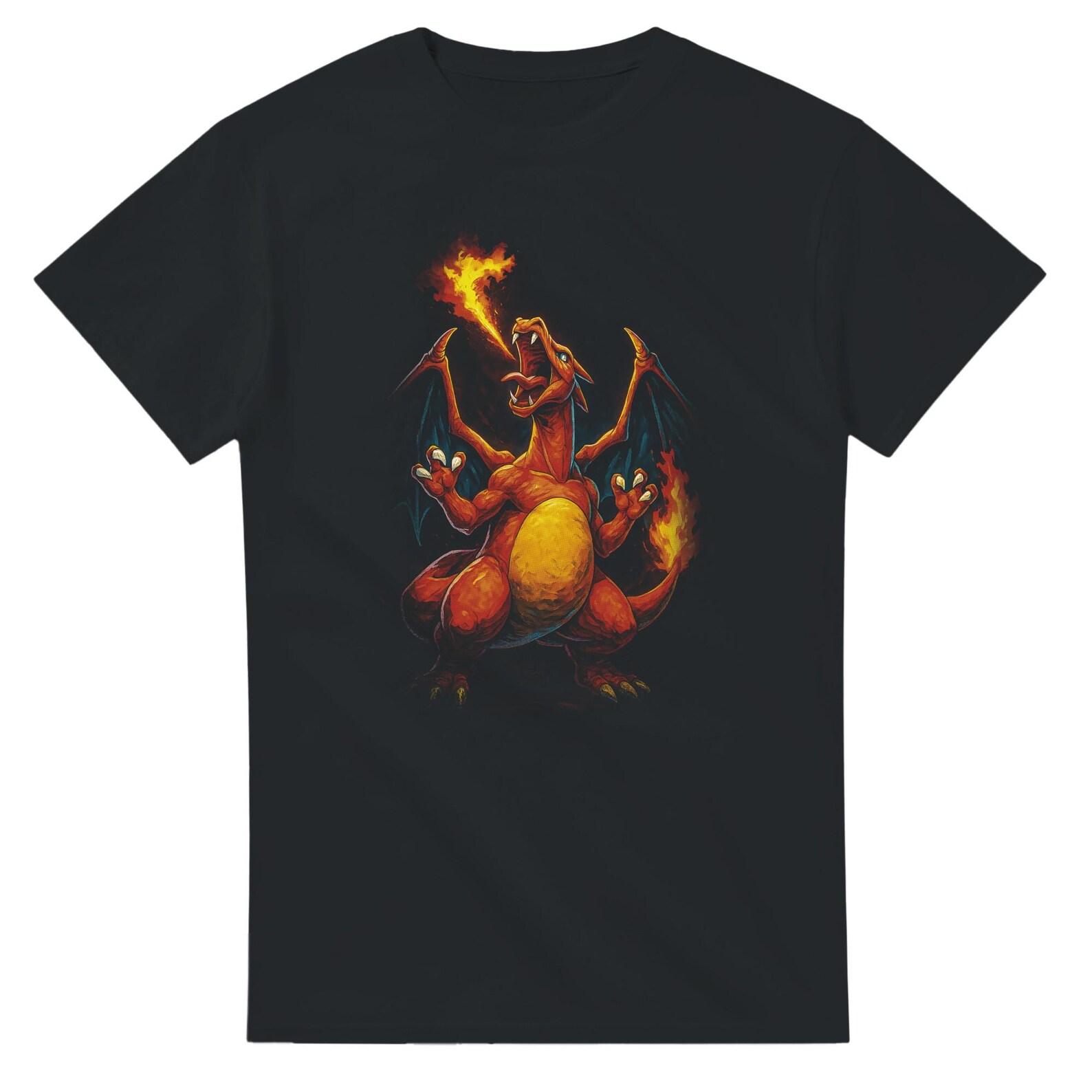 Charizard Halftone Heavyweight Unisex Crewneck T shirt | Gildan® 5000 S