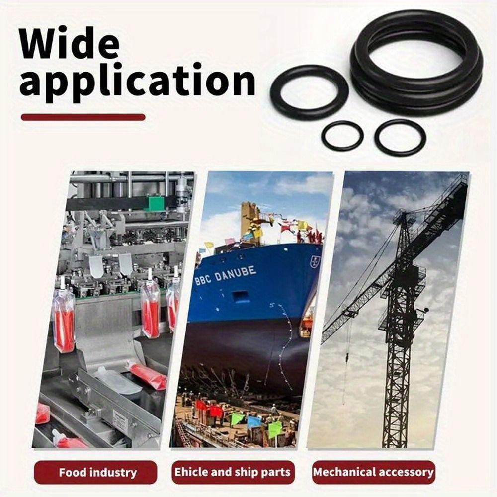 225Pcs Elasticity Nitrile Rubber Bands High Pressure Sealing Elastic Band Water Repair