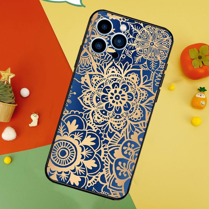 Elegant Mandala Floral Design Case For iPhone 14 13 12 11 15 16 Pro Max Mini X XR XS Max 8 7 14 15 16 Plus Cover Funda