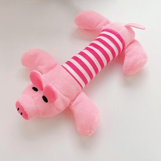 Plüschtier Hundespielzeug Quietschendes Schwein Ente Elefant Hundekauspielzeug Süßes Stofftier Zahnungsspielzeug für Hunde Welpen Beißspielzeug Tauziehen