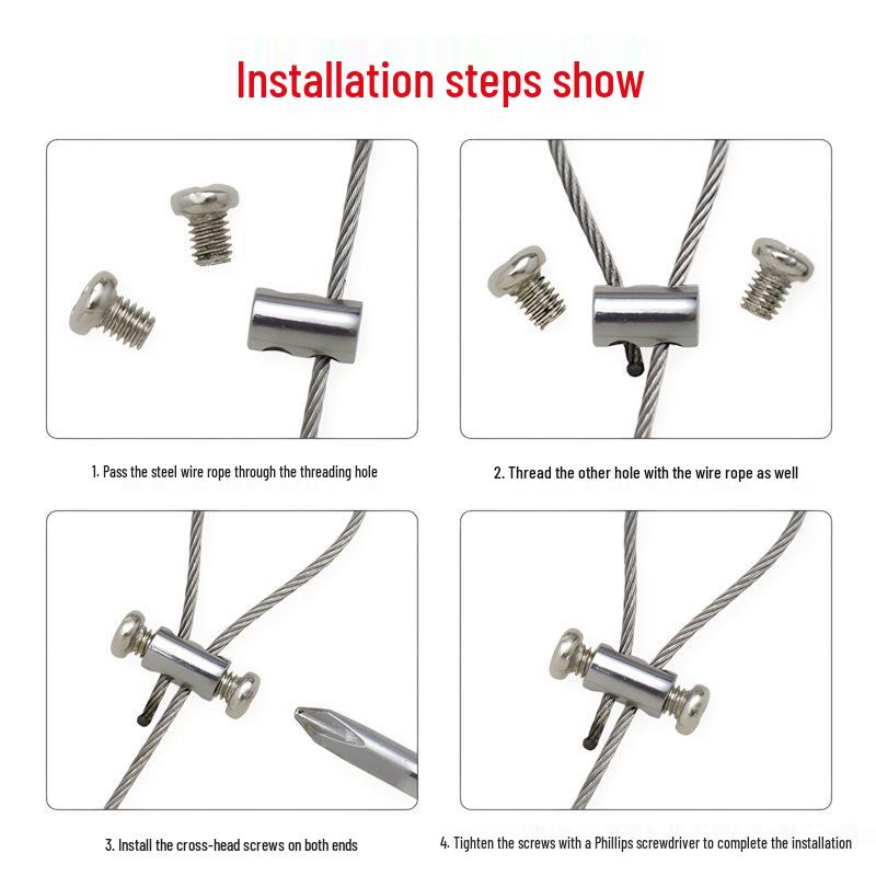 Adjustable Double-Lock Hanging Hook for Steel Wire Rope & Expansion Bolt