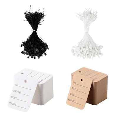 500/1000 PIÈCES Étiquettes de Prix Étiquette Volante Ficelle Vêtements Étiquettes de Vêtement Ficelle en Polyester Sceau d'Étiquette Vêtements Étiquette Imprimée