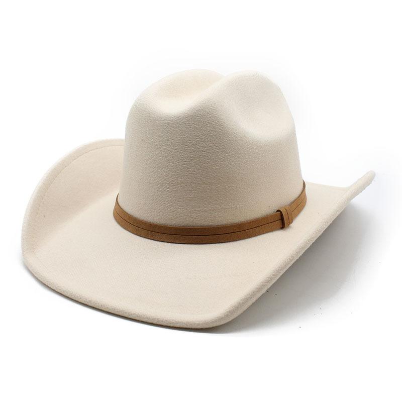 Warm Windproof Cowboy Hat Fedora Et Chapeau Thickened High Quality Felt Fedora Halt for Man and Women in Winter