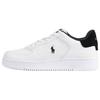 Polo Court Masters Leather Round Toe Lace-Up Low-Top Sneakers Men Sneakers White Black 100064814