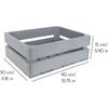 Caisse En Bois - CREATIVE DECO - Gris - Vintage - 40 X 30 X 15 Cm