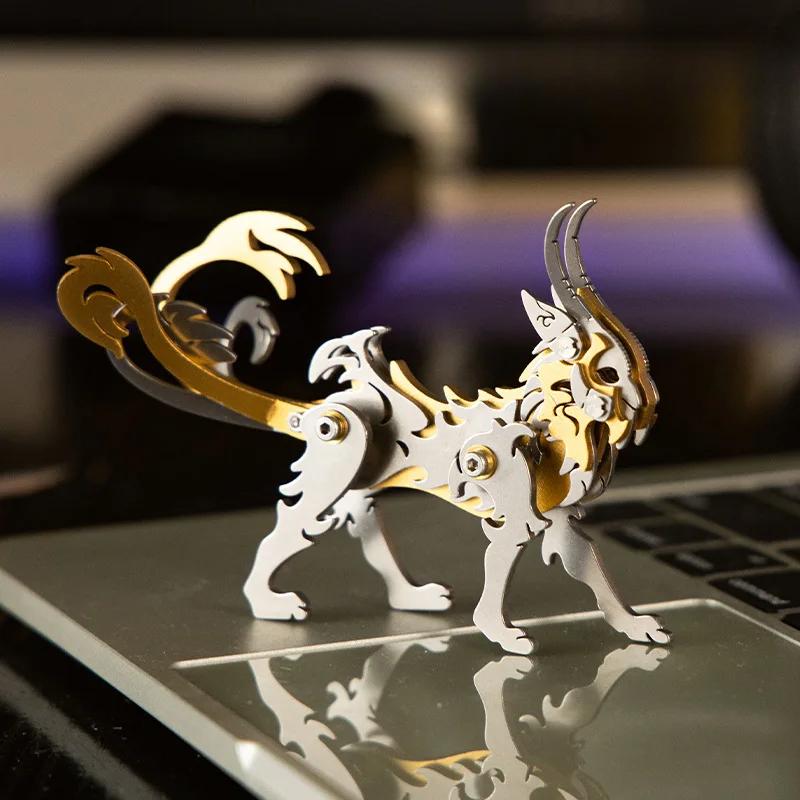3D Puzzle Metal Model Building Kits Divine Beast Fierce Mechanical Animals Jigsaw DIY Assembly Toy for Adults Kid