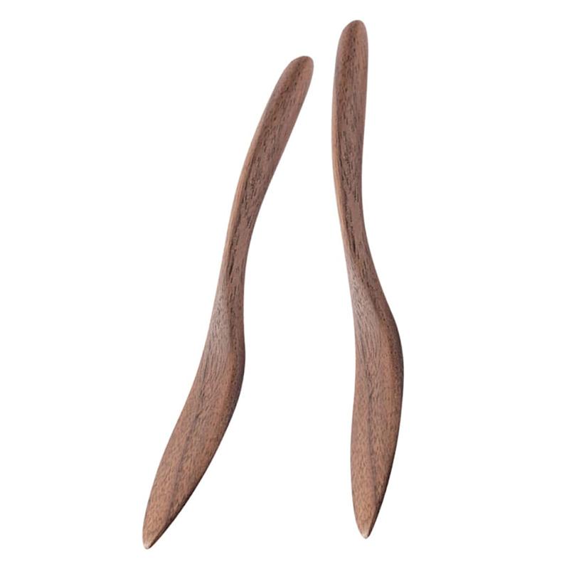 

2 шт. Нож для масла из орехового дерева, лопатка для джема, маленький нож для хлеба, масла, сыра, мини-деревянные ножи, детская кухонная посуда