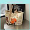 Large Capacity Cartoon Shoulder Bag 2024 New Japanese Style Street Trend Nylon Canvas Tote Bag For Women
